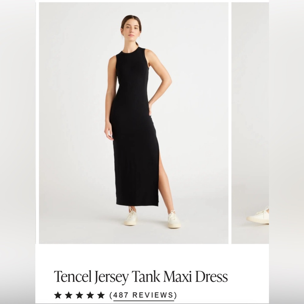 Quince Black Maxi Dress, Small